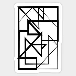 Black Lines Poster II Sticker